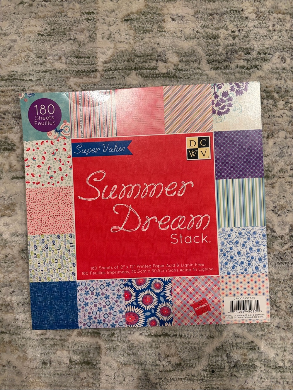 Scrapbooking papers 180 sheets